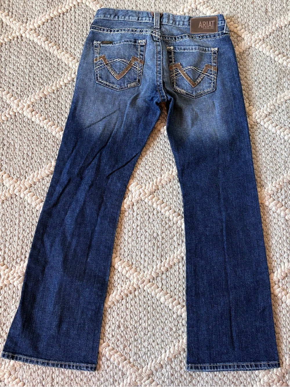 Ariat M7 Rocker Slim Fit Boot Cut Jeans - Medium Wash Men's - Picture 5 of 12